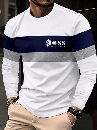 Stilvolles Langarm-T-Shirt mit Buchstaben-Print für Herren