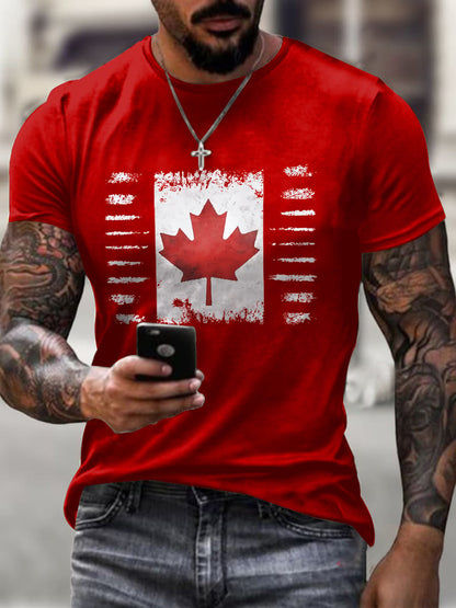 Men's Retro Canada Print T Shirt