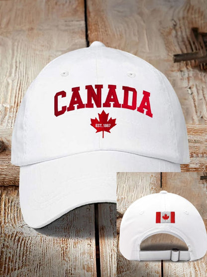 Unisex Canada 1867 Print Baseball Cap