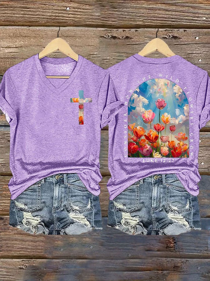 Consider  How The Wild Flowers Grow  Print T-shirt