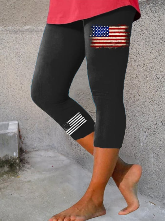 🔥Last Day 49% Off🔥Women's Vintage Flag Independence Day Casual Leggings