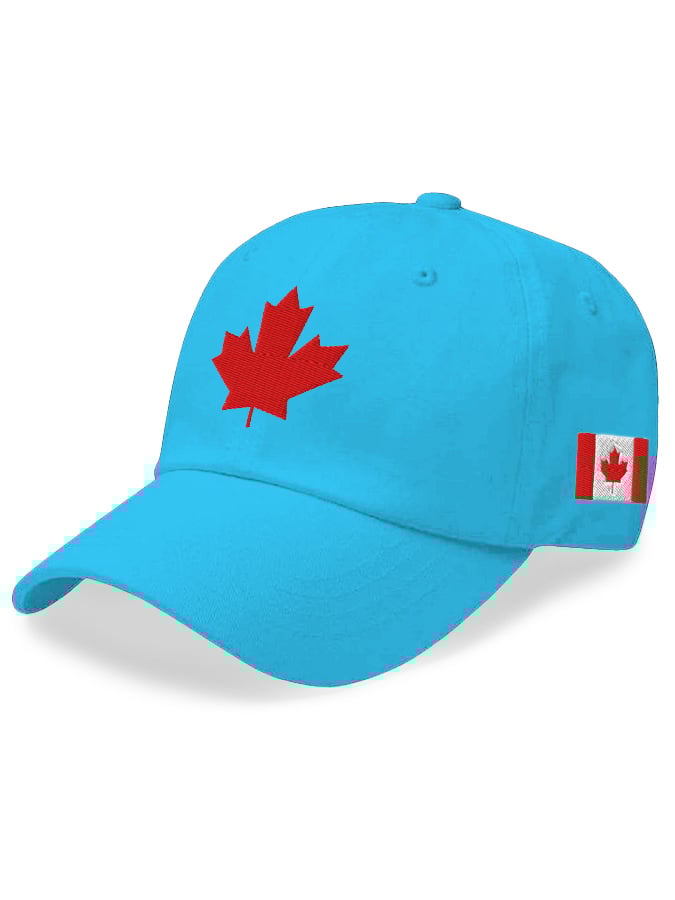 Retro Canadian Maple Leaf Print Baseball Cap
