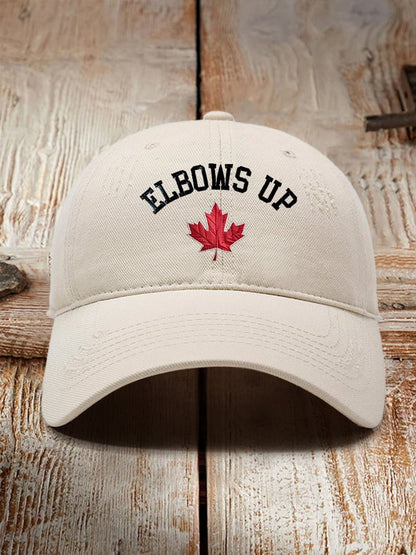 Retro Elbows Up Canada Printed Baseball Cap