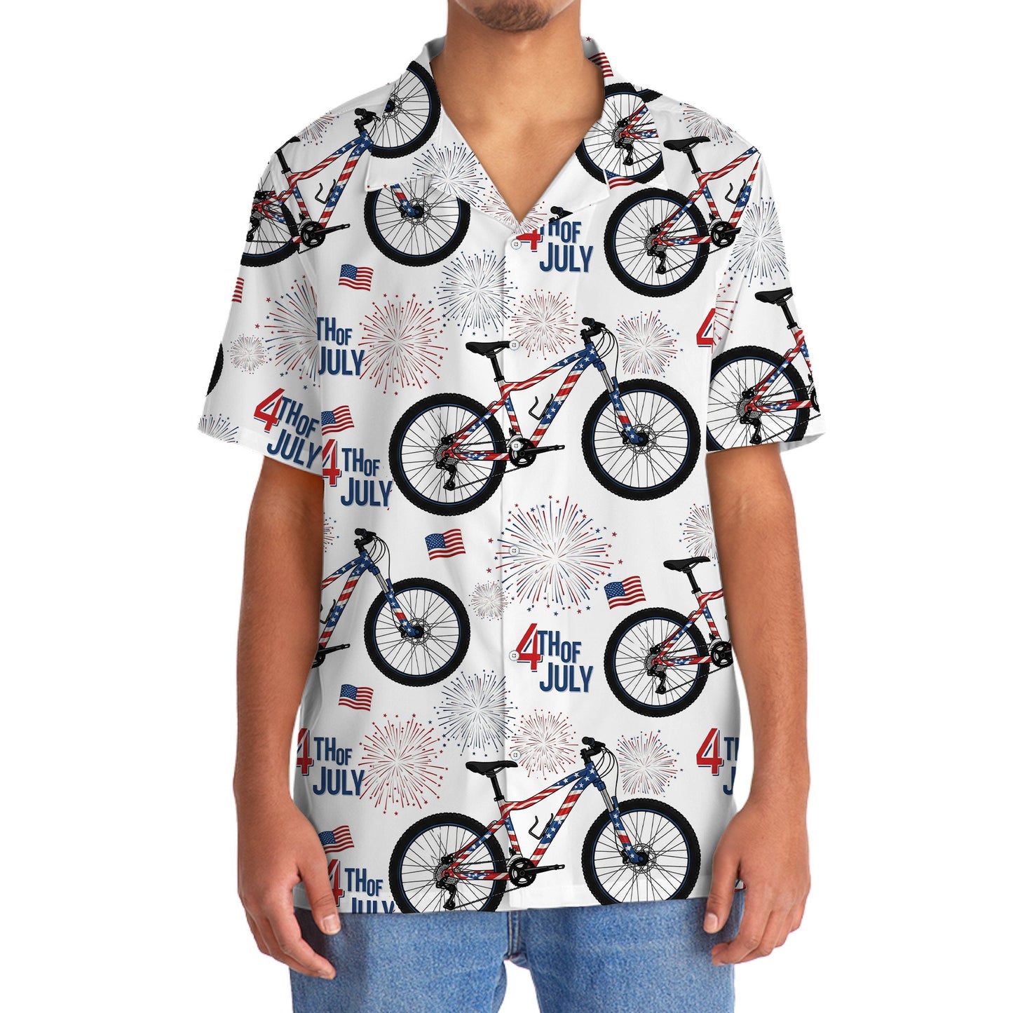 Mountain Bike Independence Day Hawaiian Shirt