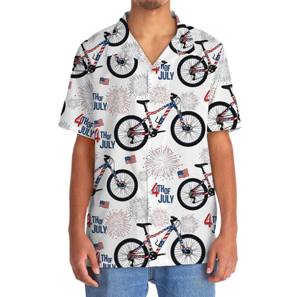 Mountain Bike Independence Day Hawaiian Shirt