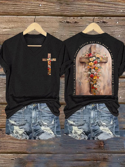 The Grass Withereth, The Word Of Out God Shall Stand Forever Print T-shirt