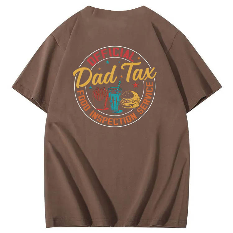 Official Dad Tax Pattern Print 100%Cotton T-Shirt