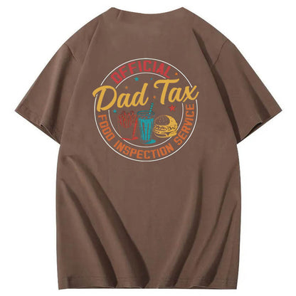 Official Dad Tax Pattern Print 100%Cotton T-Shirt