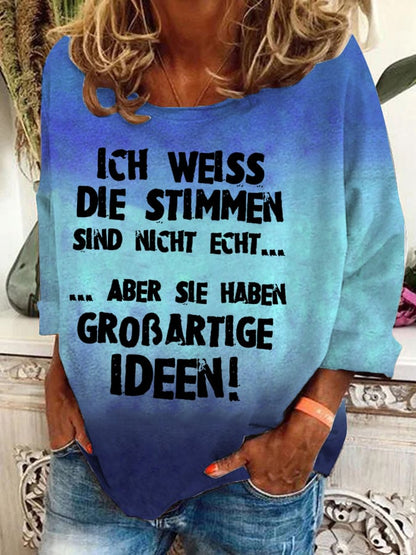 "Stimmen..."-Sweatshirt für Damen