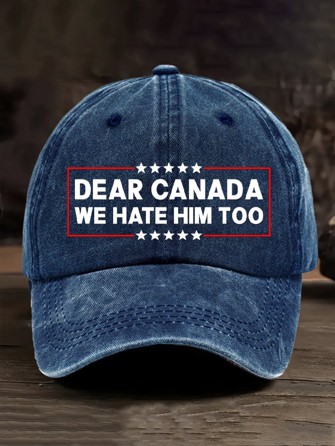Retro Dear Canada, We Hate Him Too Pride Baseball Cap