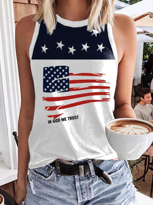 🔥Last Day 49% Off🔥Women's In God We Trust Print Tank Top