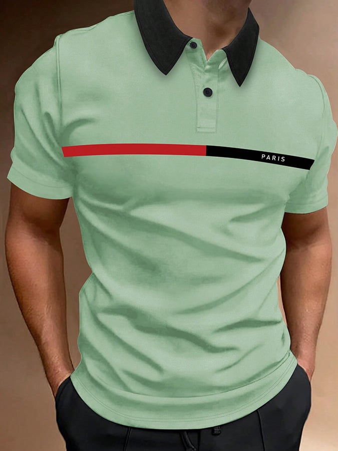 Lässiges Poloshirt mit Aufdruck für Herren