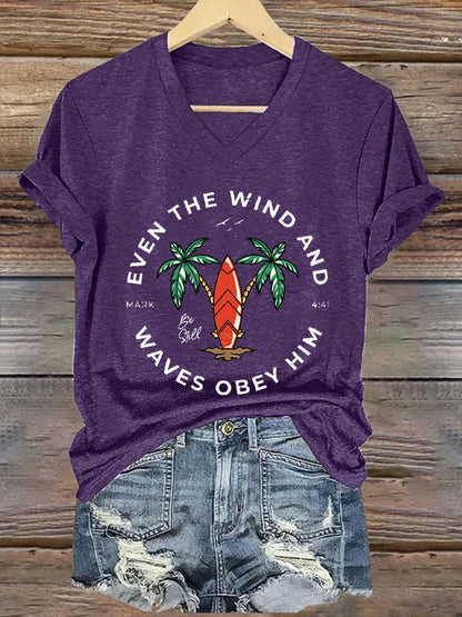 Women'S Casual Christian Scripture Graphic Print Short Sleeve T-Shirt