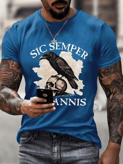 Men's Sic Semper Tyrannis Printed Casual T-Shirt