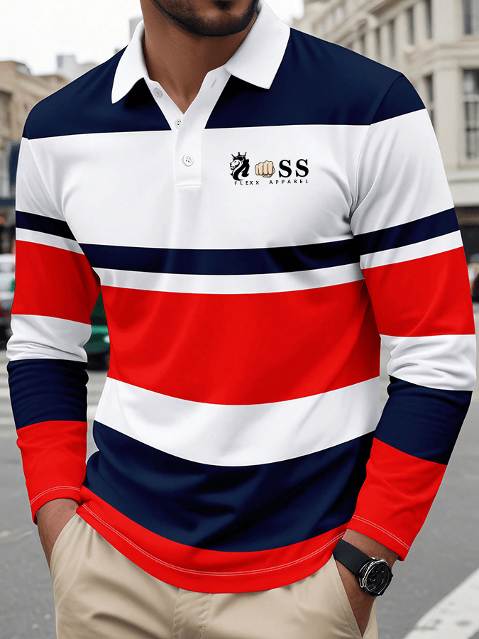 Lässiges Poloshirt für Herren mit Buchstabendruck