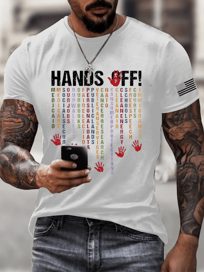Men's Hands Off Protest Print T-Shirt