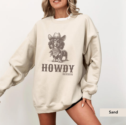 Howdy Dachshund Long Haired Sweatshirt
